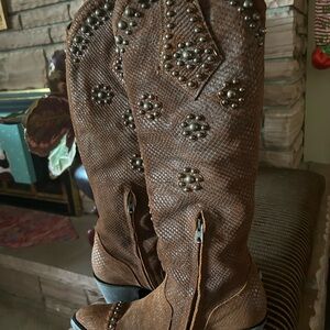 Old Gringo Textured Brown Knee-High Boots